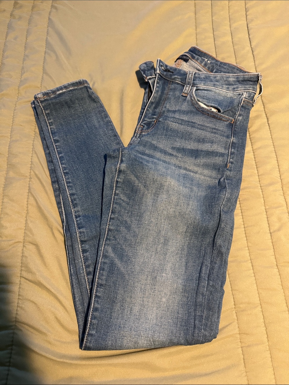 American Eagle Outfitters Women's Light Blue Stretch Jeggings